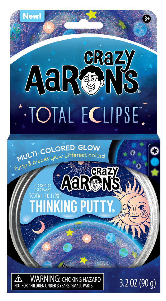 Crazy Aaron's Putty Thinking Putty Cosmic Glow Total Eclipse