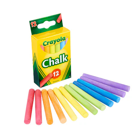 Crayola Coloured Chalk 12pk Anti Dust