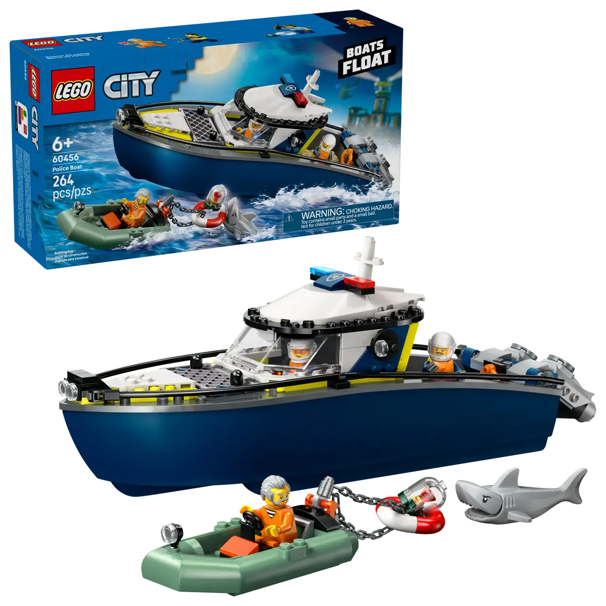 LEGO CITY Police Boat Chase with Speedboat - 60456