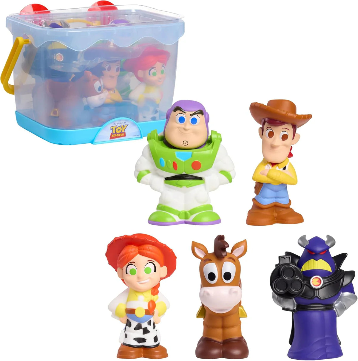 Toy Sory 5 Bath Caddy with 5 Bath Figures