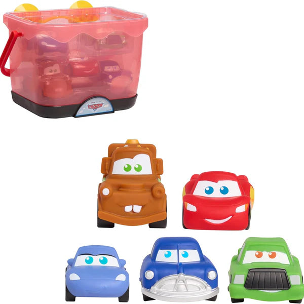 Disney Pixar Cars Bath Caddy with 5 Bath Figures