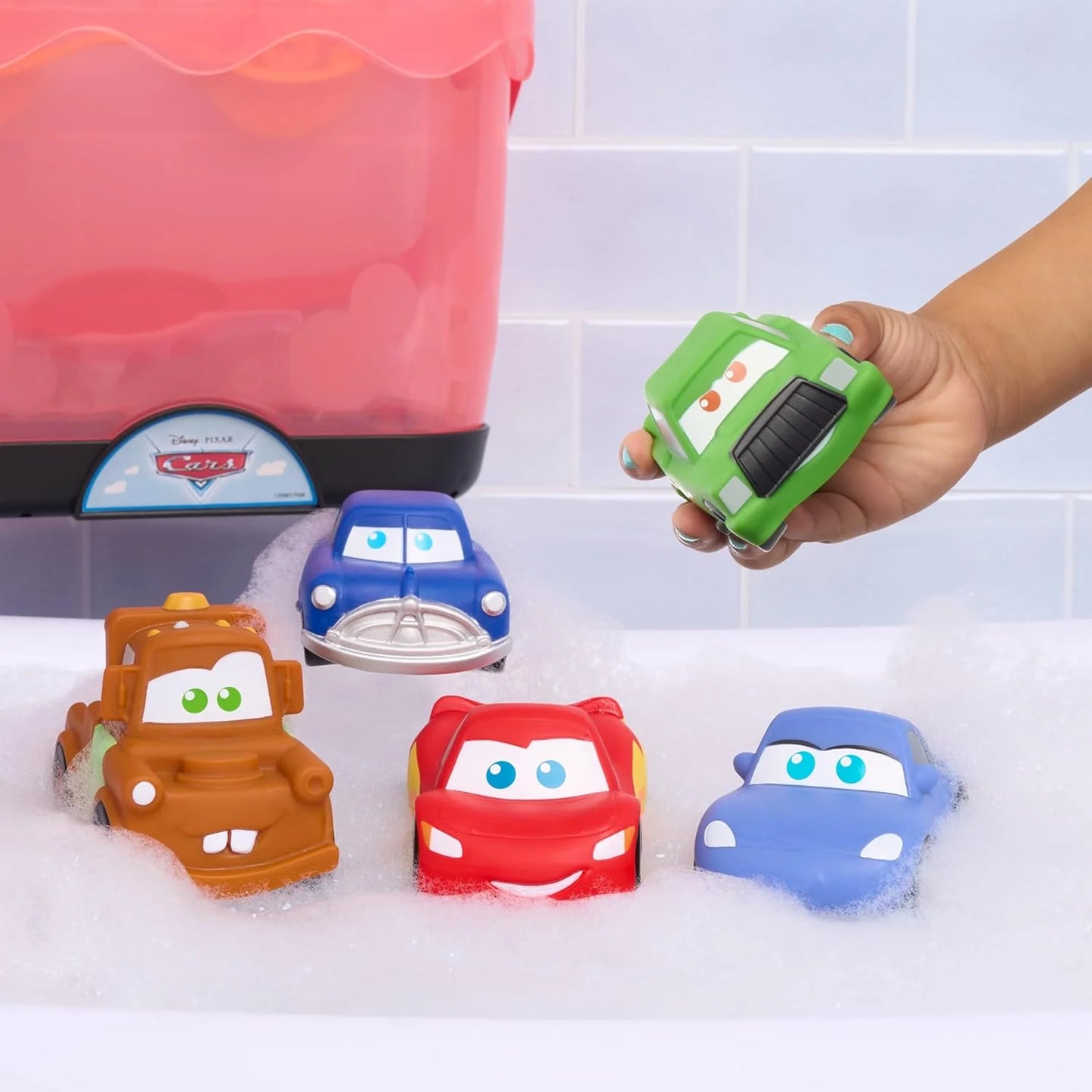 Disney Pixar Cars Bath Caddy with 5 Bath Figures