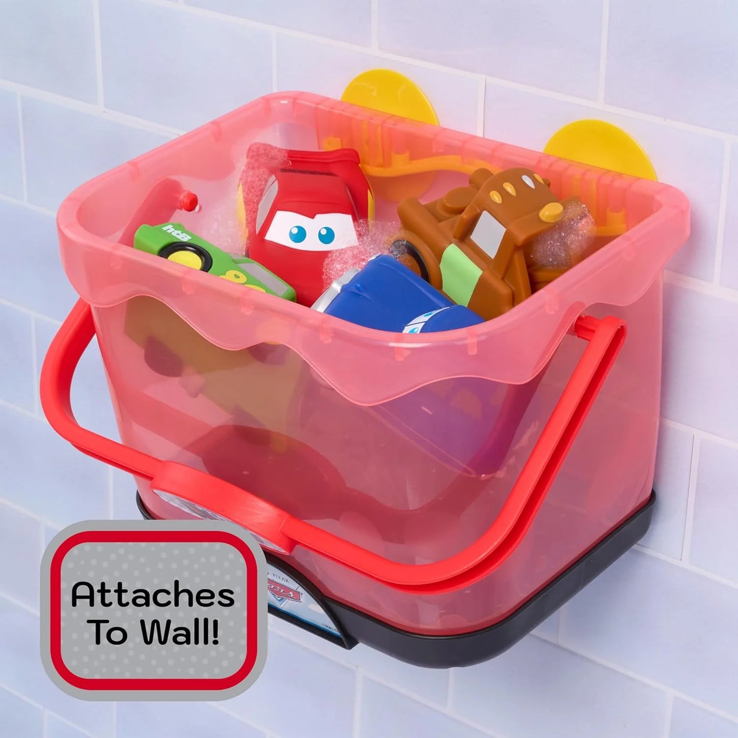Disney Pixar Cars Bath Caddy with 5 Bath Figures