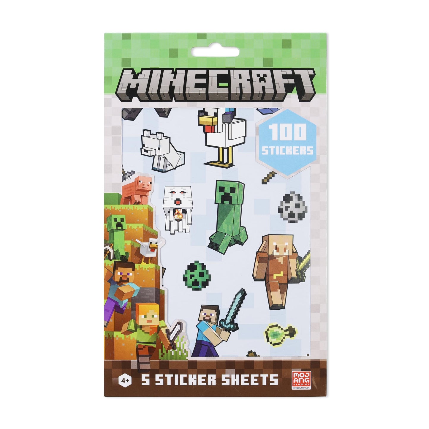 5 Piece Sticker Sheet Set Minecraft