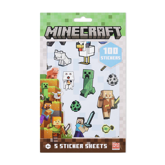 5 Piece Sticker Sheet Set Minecraft