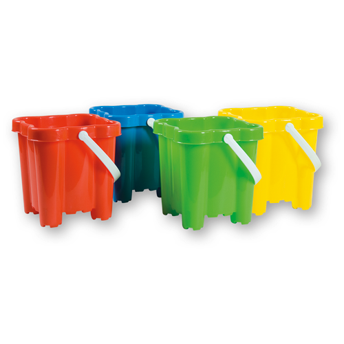 Sand Castle Bucket Primary Colours 6 Inch