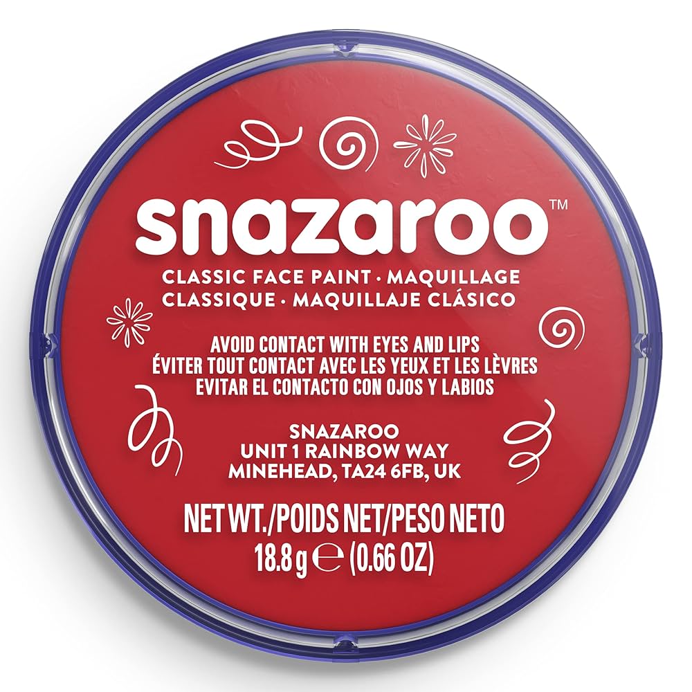 Snazaroo 18ml Classic Bright Red Face Paint
