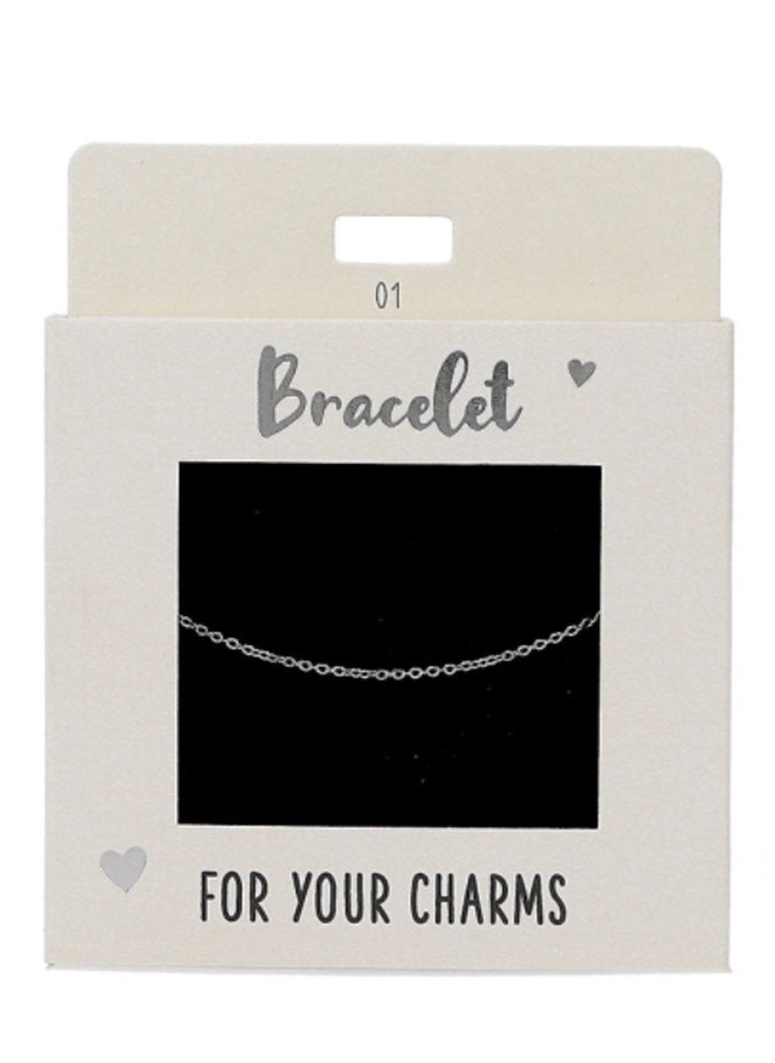 Bracelet For Your Charms 01 Silver Plated 15cm + 5cm Adjustable