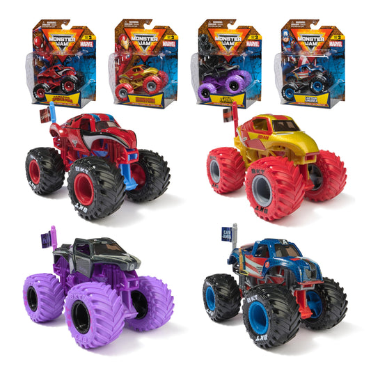 Monster Jam Marvel Single Pk 1:64 Scale