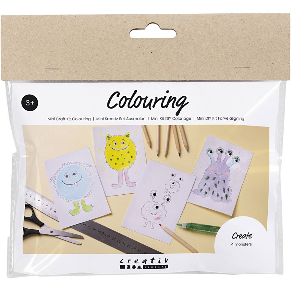 Mini Craft Kit Colouring Monsters
