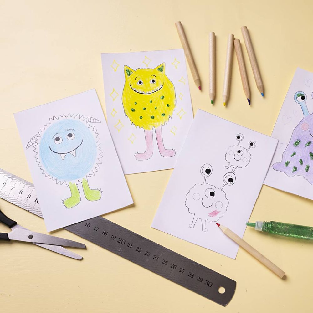Mini Craft Kit Colouring Monsters