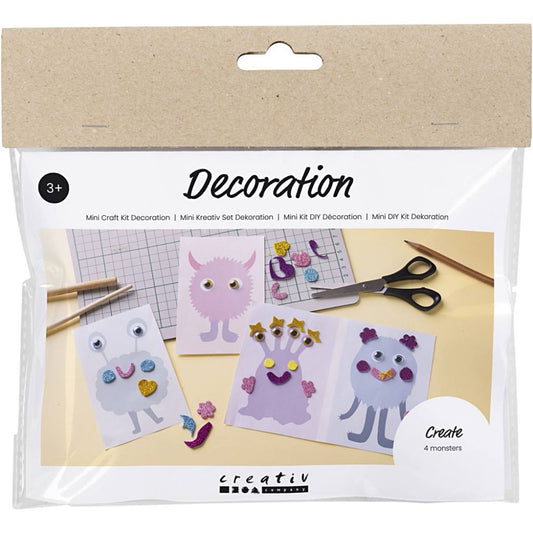 Mini Craft Kit Decoration Sparkly Monsters