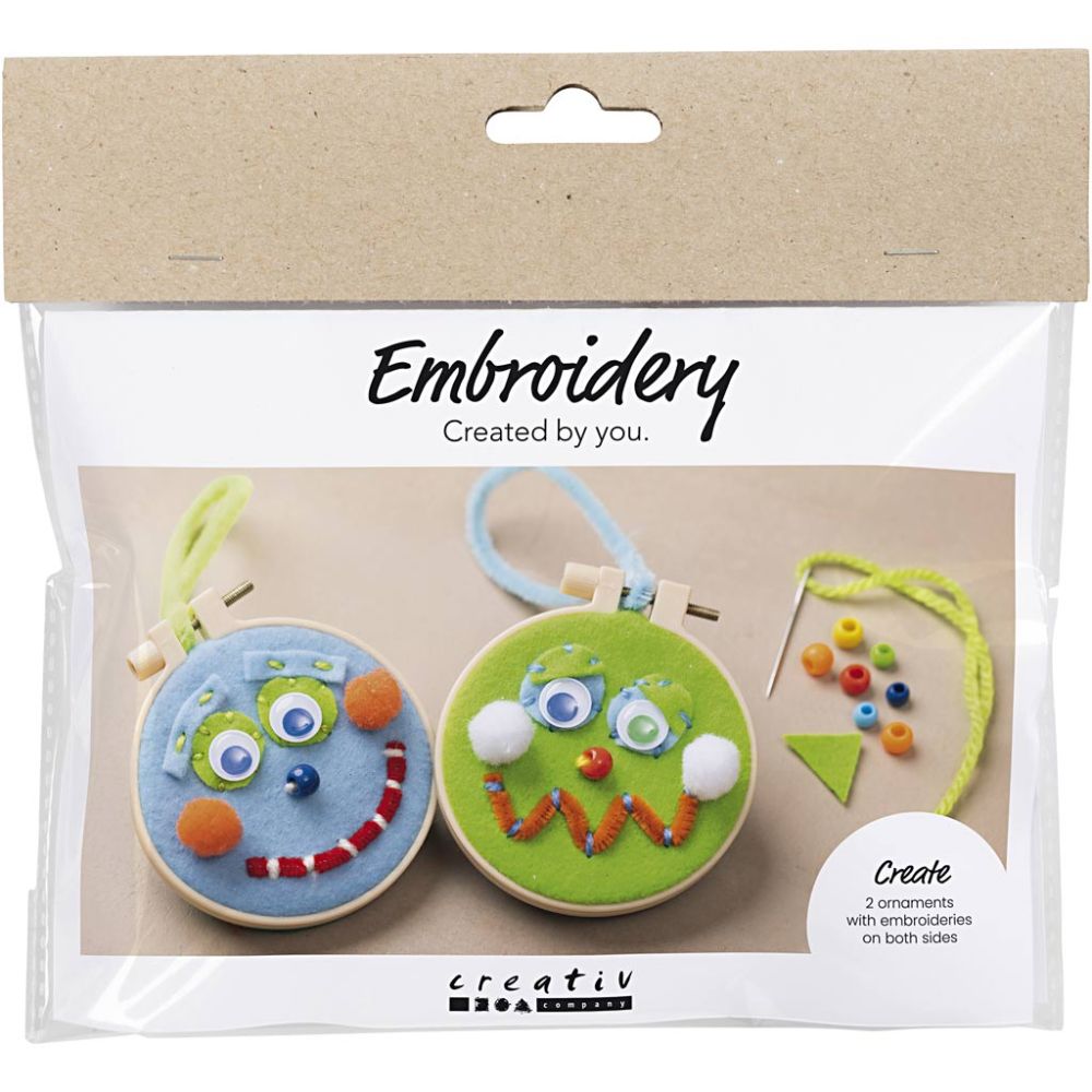 Mini Craft Kit Embroidery Faces