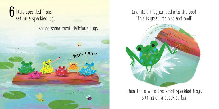 Six Little Speckled Frogs - Usborne Little Board Book