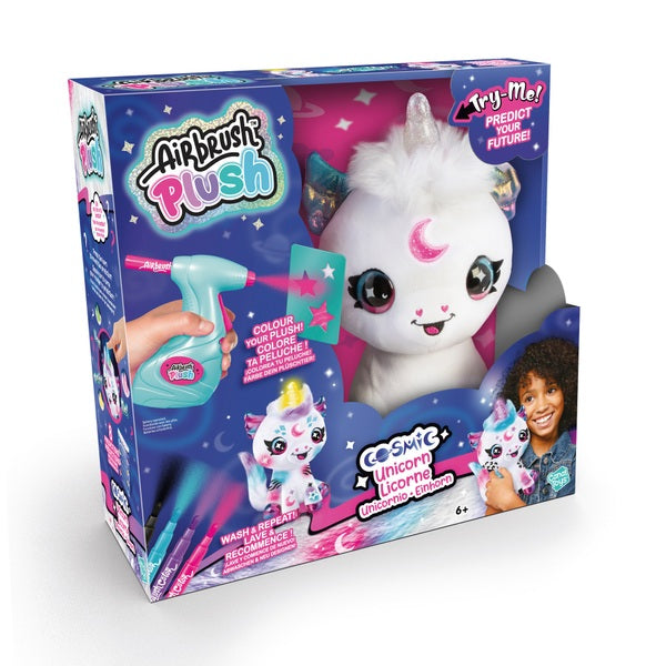 Airbrush Plush Light Up Cosmic Unicorn