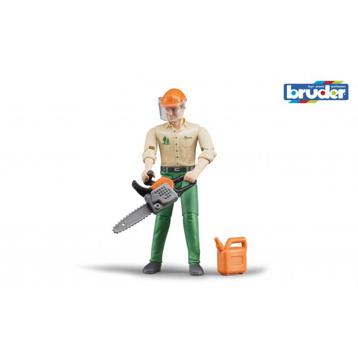 Bruder B-World Forestry Worker with Accessories 60030 1:16 Scale
