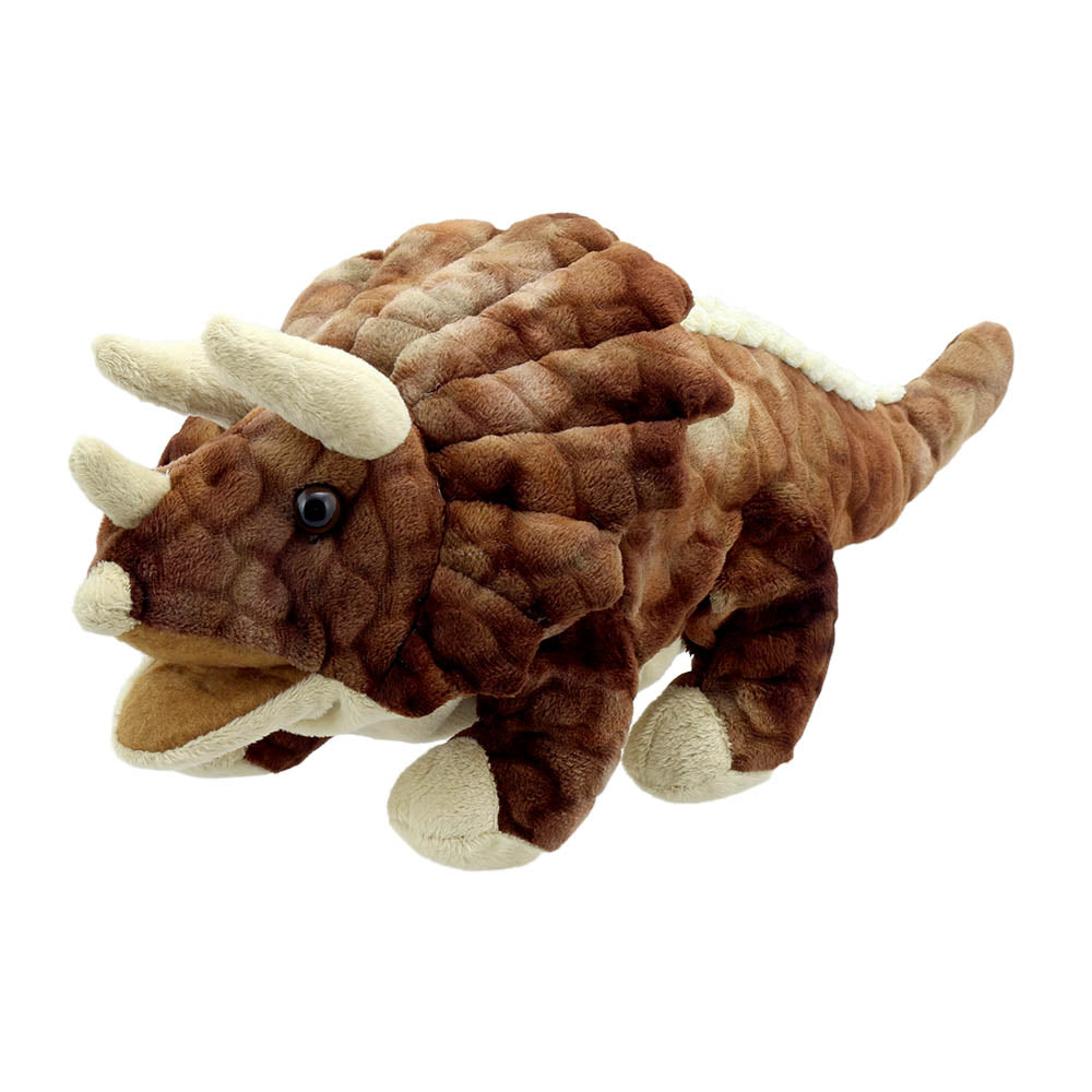 Baby Triceratops Brown - Puppet Company Baby Dinos