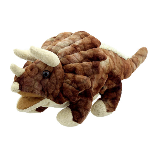 Baby Triceratops Brown - Puppet Company Baby Dinos