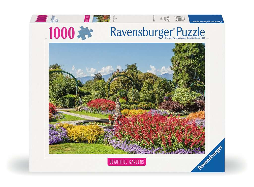 Gairdíní Álainn Stresa, an Iodáil 1000pc Ravensburger Jigsaw