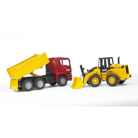 Bruder MAN TGA Construction Truck with Articulated Road Loader 1:16 Scale