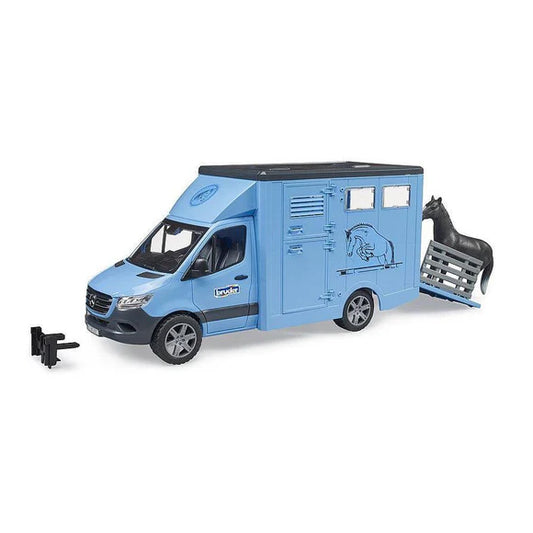 Bruder Mercedes Benz Sprinter Animal Transporter and 1 Horse 1:16 Scale