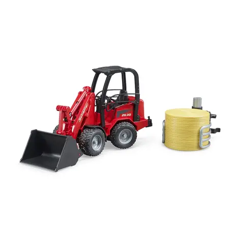 Bruder Schaffer Compact Loader 2034 with Bale Gripper and Bale 1:16 Scale