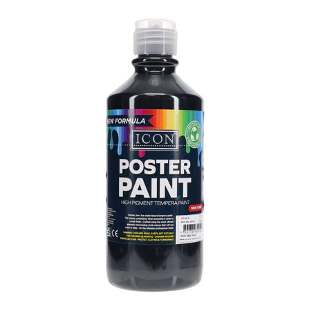 Icon Poster Paint 500ml Black