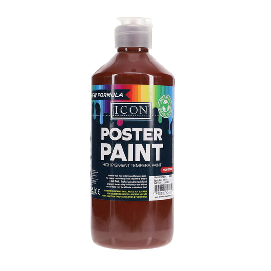 Icon Poster Paint 500ml Burnt Umber