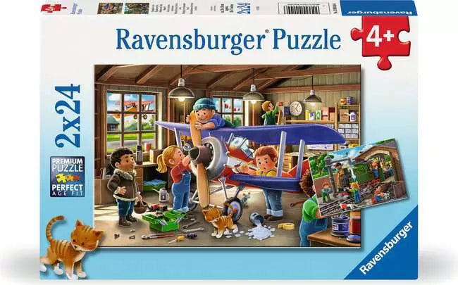 Airplane & Train Repairs 2x24pc Ravensburger Jigsaw