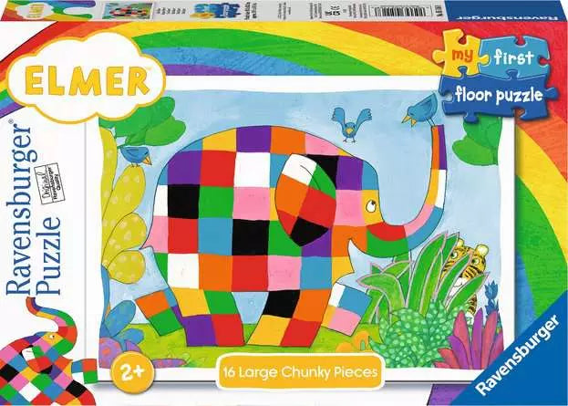 Elmer the Elephant My First Floor Puzzle - Ravensburger - 16 piece - 5116