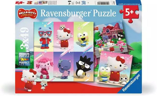Hello Kitty Super Style - 3 x 49 piece - Ravensburger