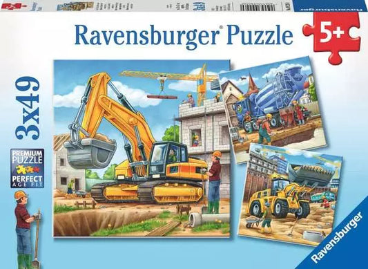 Large Construction Vehicles - 3 x 49pc - Ravensburger Jigsaw