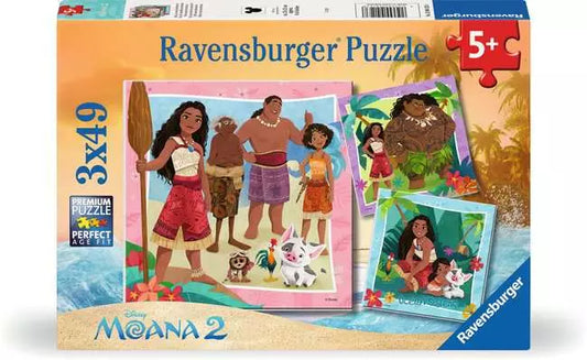 Moana 2 - 3 x 49 piece - Ravensburger - 9385