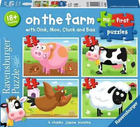 On The Farm - First Jigsaw Puzzle -  2-5pc - Ravensburger 7302