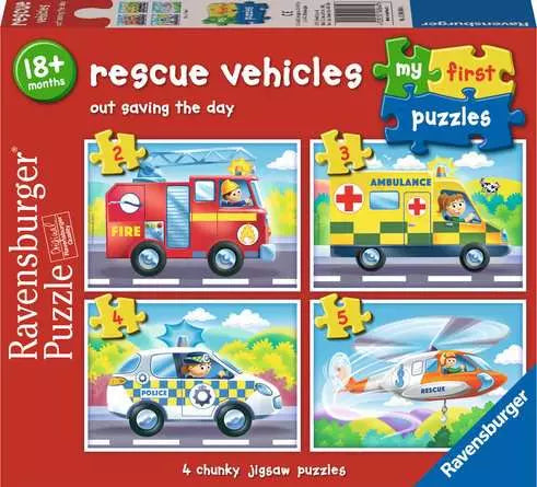 Rescue Vehicles My First Puzzles 4pk 2/3/4/5pc