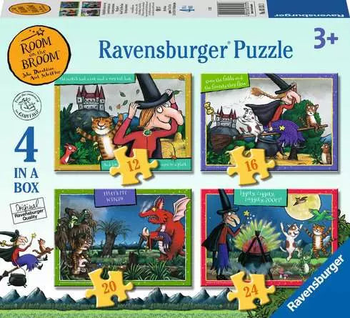 Room on the Broom 4 in a Box Ravensburger Jigsaws 12/16/20/24pc