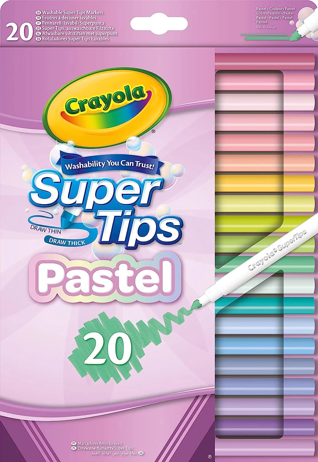 Crayola 20pk Supertips Pastel Washable