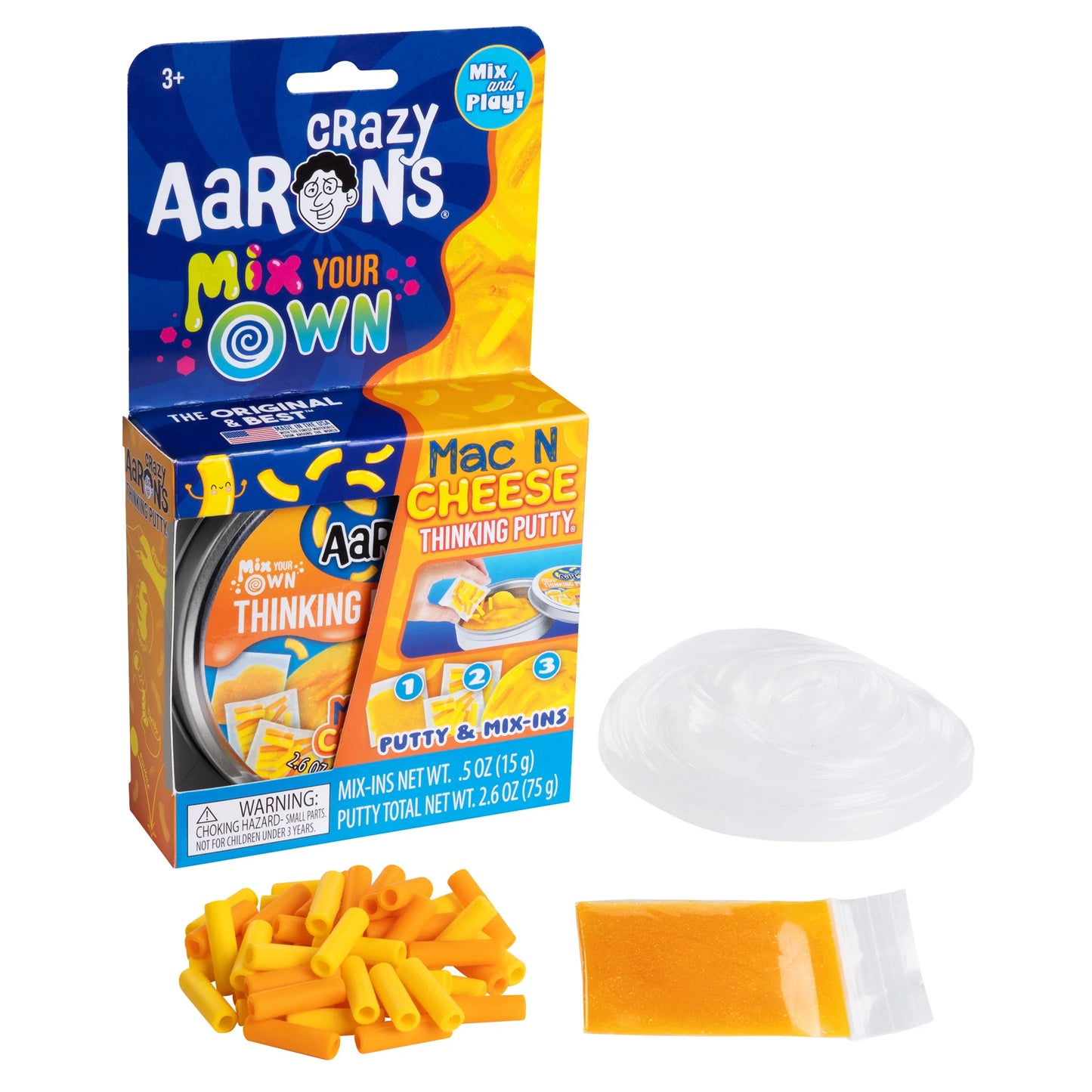 Crazy Aaron's Putty Mix Your Own Mac N Cheese Thinking Putty