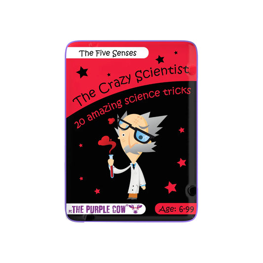 Purple Cow Crazy Scientist Five Senses Activity Cards Tin