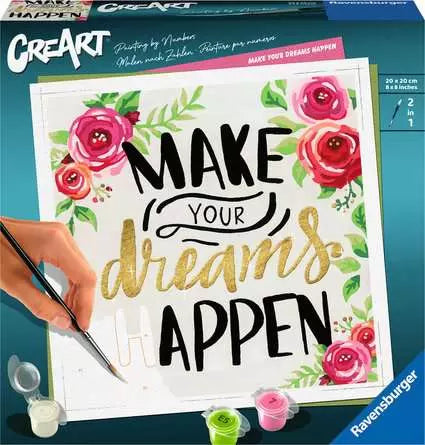 CreArt Paint By Numbers - Make Your Dreams Happen