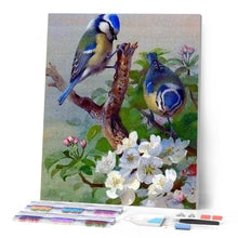 Diamond Painting - Tits on Branch - 40x50cm Rolled Canvas