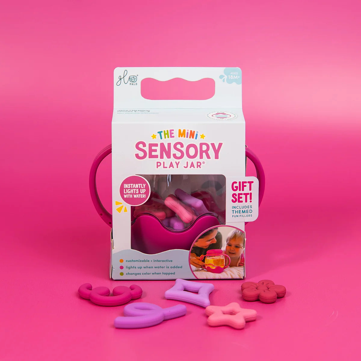 Glow Pals Sensory Play Jar Mini - Pink