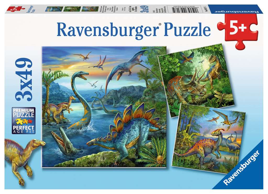 Dinosaur Fascination 3 x 49pc Ravensburger Jigsaw