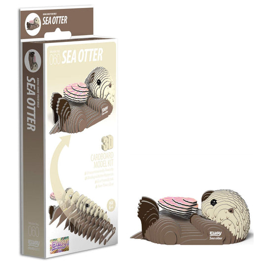 Eugy 3D Cardboard Model Kit - Sea Otter