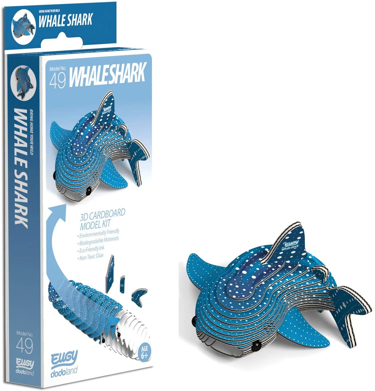 Eugy 3D Cardboard Model Kit - Whaleshark