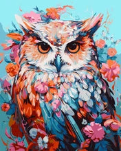 Paint By Numbers Colourful Owl in Bloom Rolled Canvas
