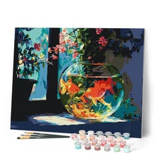 Paint By Numbers Sunlit Fishbowl Rolled Canvas