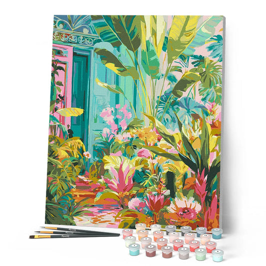 Paint By Numbers Tropical Doorway Rolled Canvas