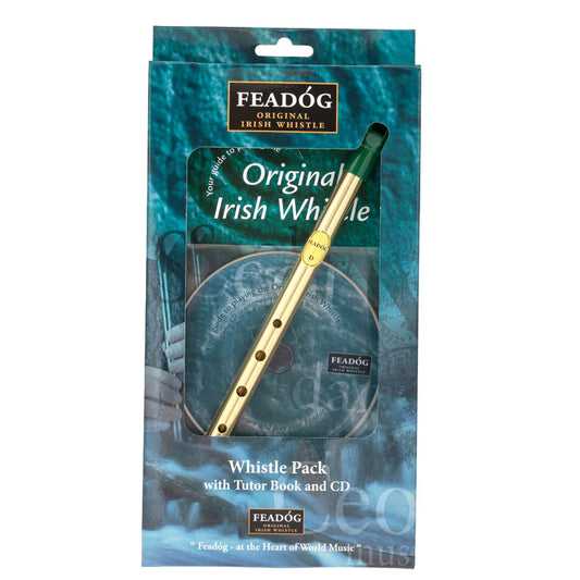 Feadog Original Irish Whistle 'D' with Tutor Book & CD