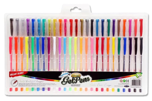 World of Colour - Box of 50 Assorted Gel Pens